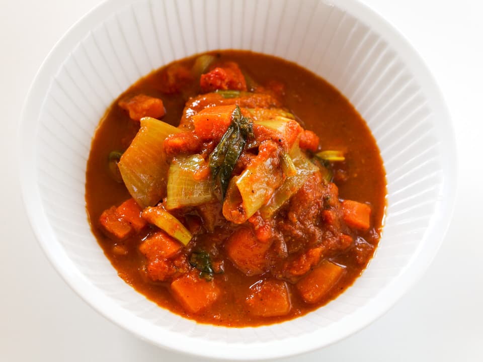 真空冷凍パック　化学調味料無添加惣菜＜季節野菜のトマトカレー＞10パックset