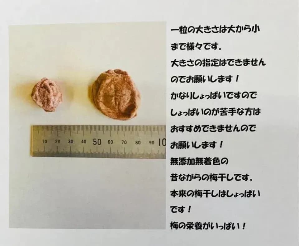 保存料・着色料・科学調味料不使用＜延年干梅＞郡上の名水で昔ながらの手仕込みしょっぱい干し梅