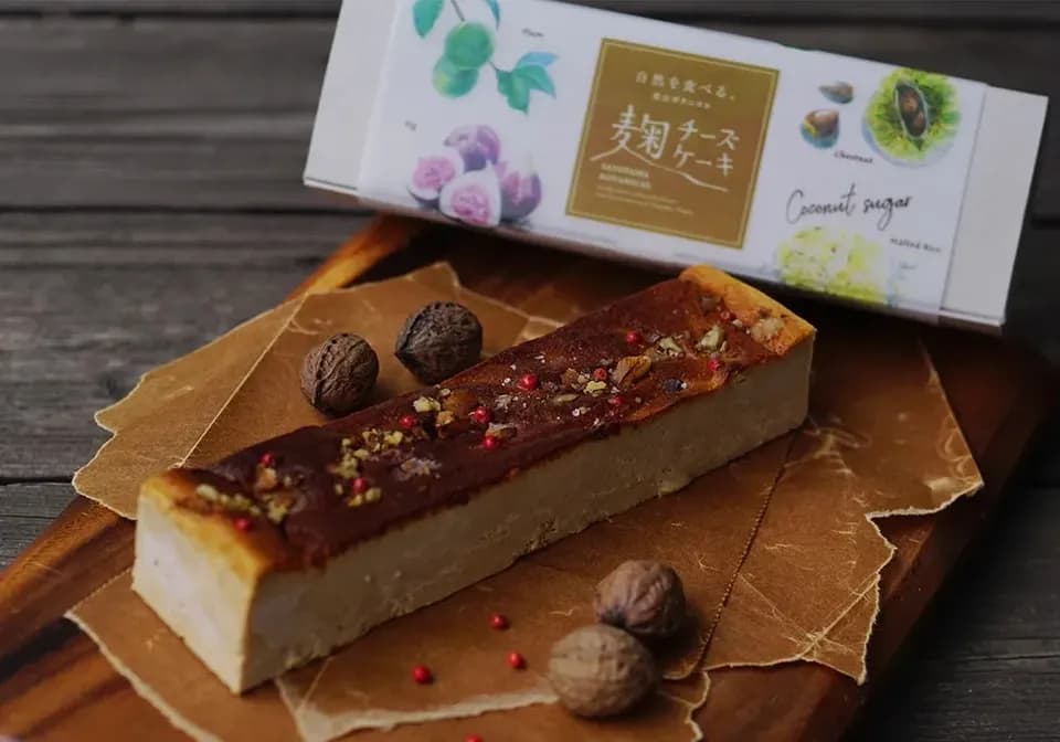 【低GI】有機ココナッツシュガーの麹チーズケーキ（グルテンフリー）４〜６人用