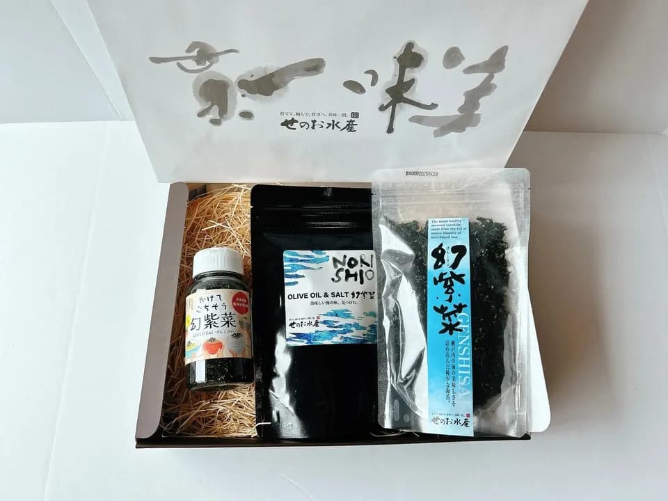 贈り物におすすめ～せのお水産の幻紫菜セット～