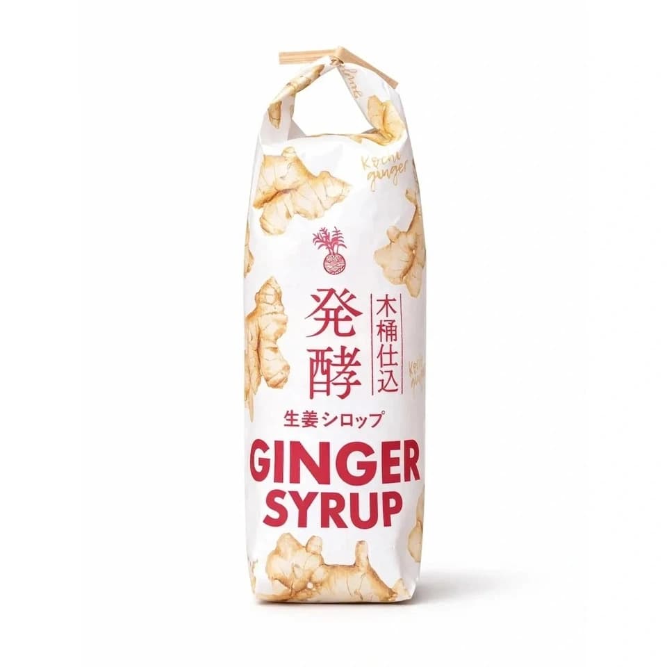 発酵生姜シロップ(木桶仕込み) 180ml/生姜エキス100% /一本に生姜300g使用