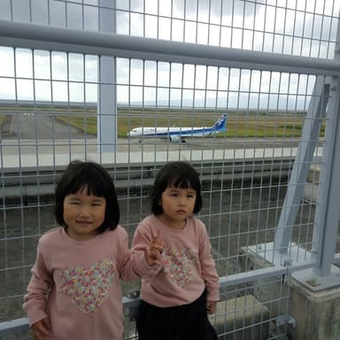 孫達を連れて飛行機を見に佐賀空港