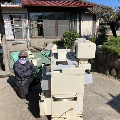 もみすり機掃除