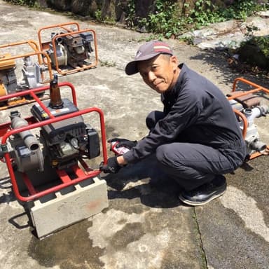 水揚げポンプ整備