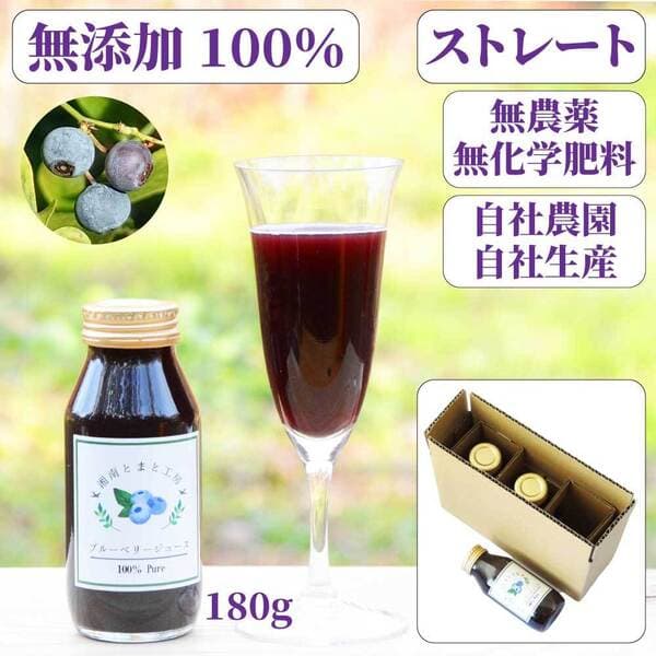 ブルーベリージュース180ｇ×3本セット