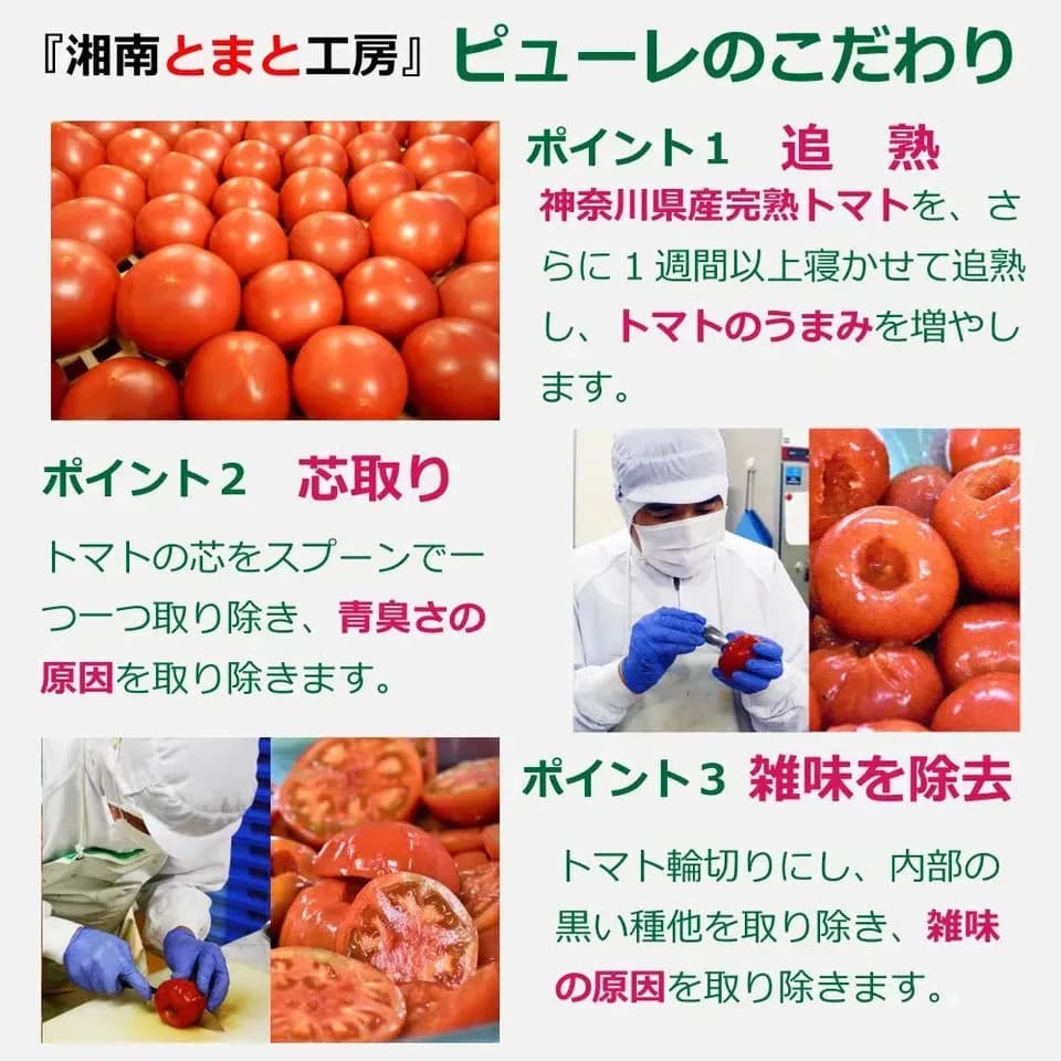 湘南完熟トマト100％ 無添加トマトピューレ
