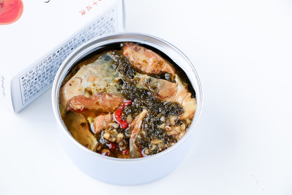 板前仕込みの極上鯖缶＜鯖とあおさのりの缶詰 醤油オイル煮・八丁味噌煮＞四万十近海のごま鯖使用・無添加（保存料・化学調味料不使用）