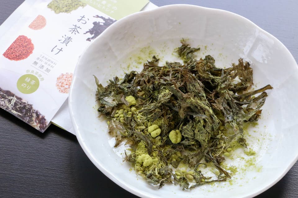 美味しい大和茶入り 無添加お茶漬け  緑茶＋のり 3食入り