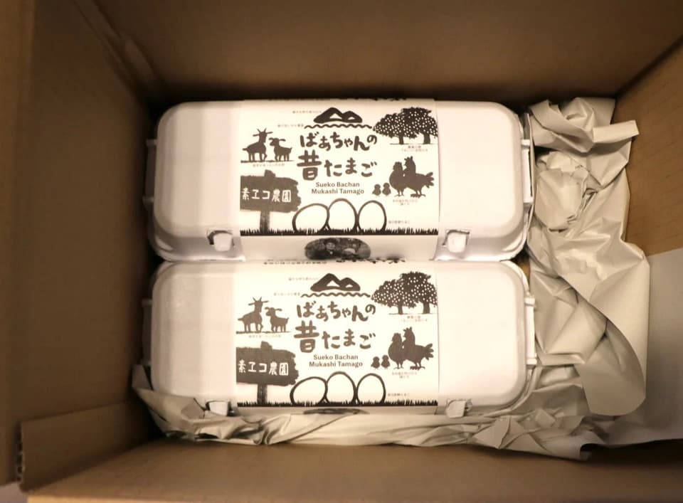 平飼い卵＜白身ぷるんっ！ばあちゃんの昔たまご＞ 独自配合飼料使用