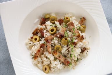 ベーコンとタイムの洋風混ぜご飯