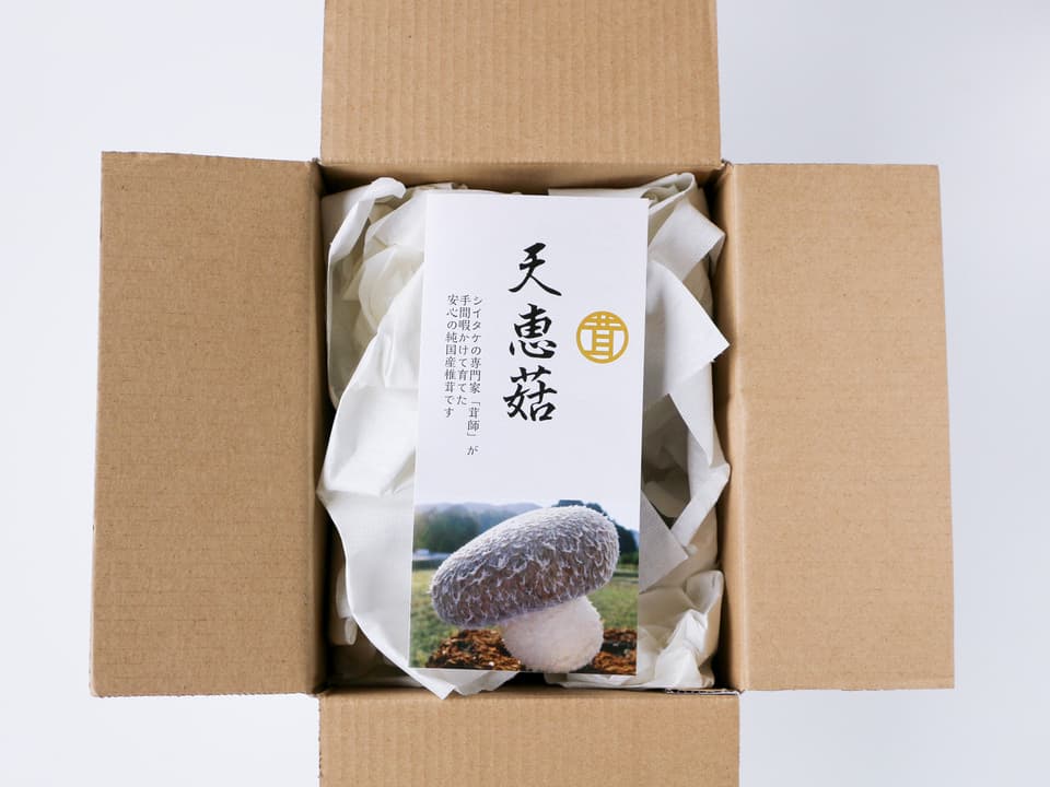 徳島県産希少種の肉厚椎茸＜天恵菇＞農薬化学肥料不使用・ギフトやお裾分けにも◎