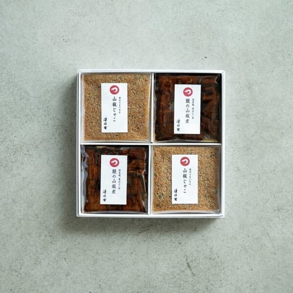 山椒じゃこ50g×2、鰻山椒煮65g×2