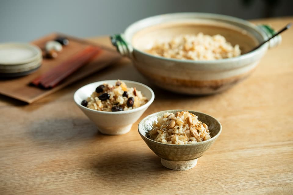 おじゃことお豆さんの炊き込みご飯