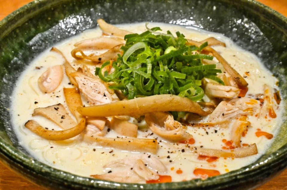あたたかい豆乳素麺