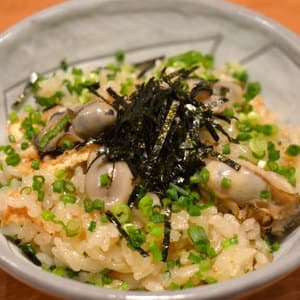 牡蠣とおあげの炊き込みご飯