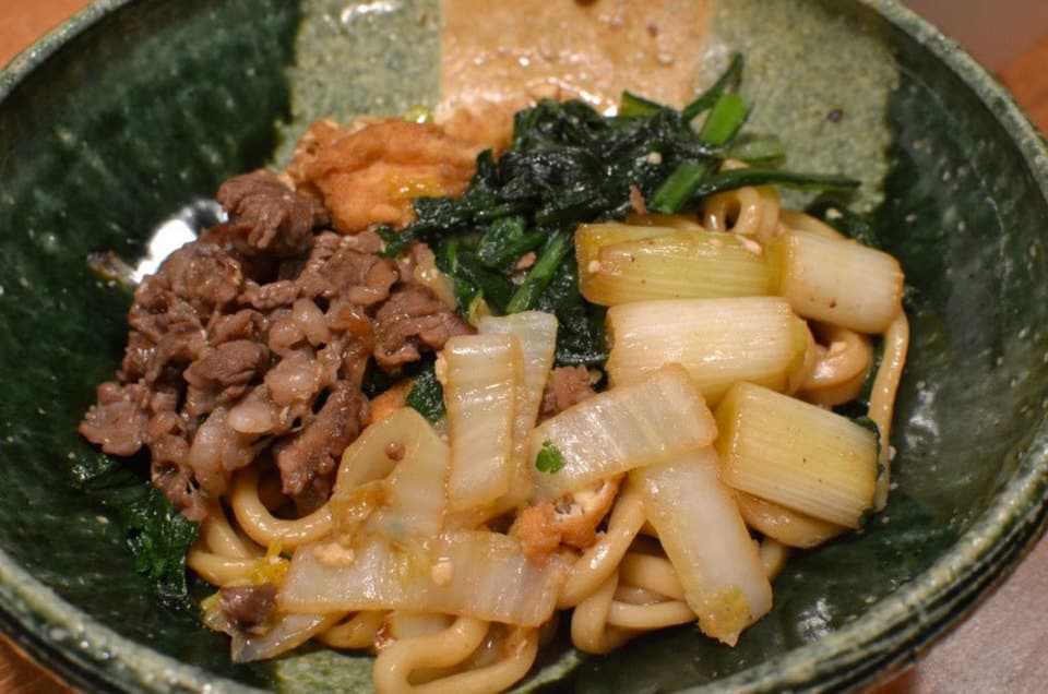 すき焼き風焼きうどん
