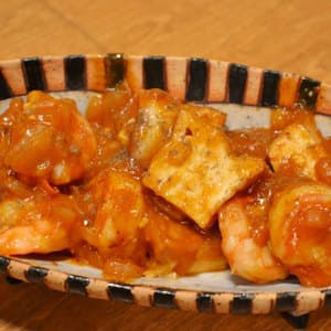 海老と厚揚げの甘辛ソース