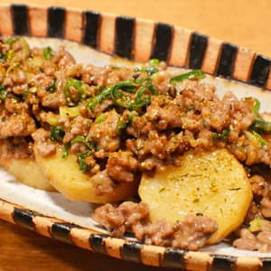 長いもとひき肉のこっくり煮