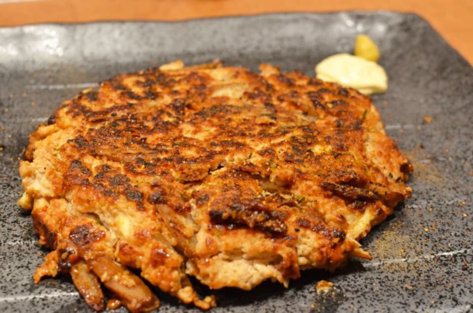 牛蒡とおあげの平焼きつくね
