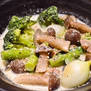 具だくさんの和風ミルクスープ