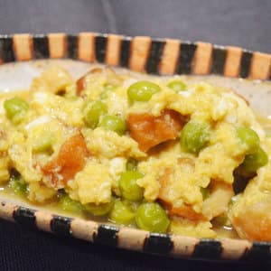 えんどう豆の卵とじ