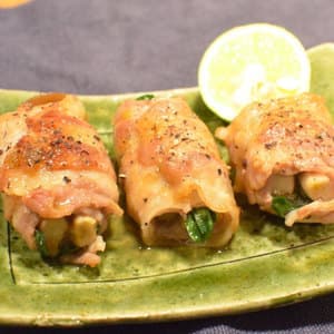 丹波しめじの肉巻き