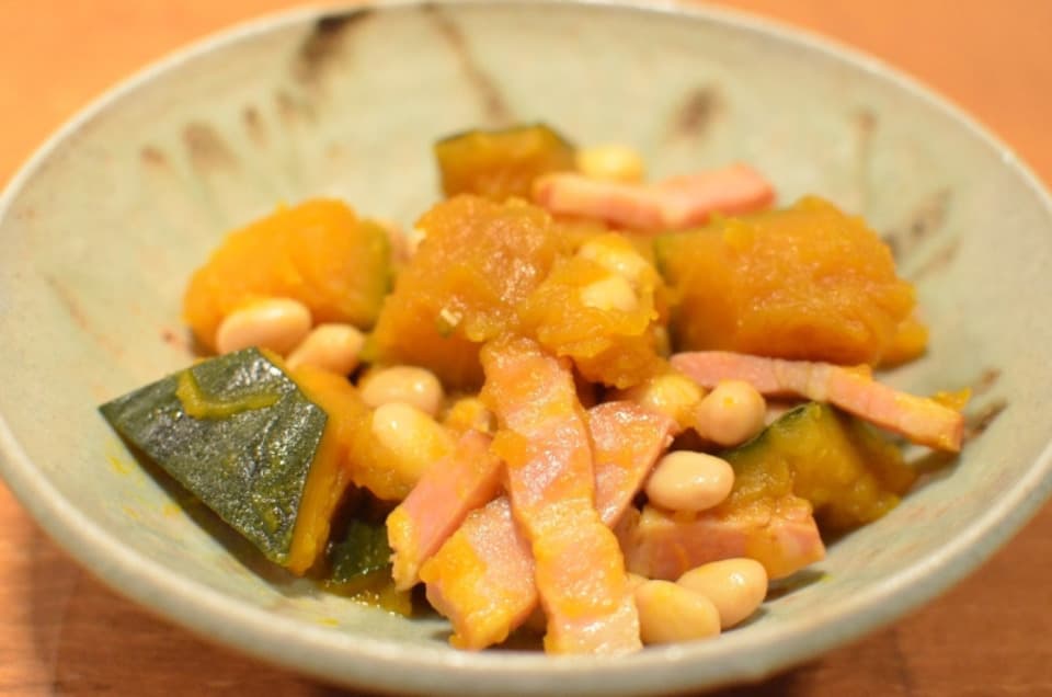 かぼちゃとお豆のたいたん