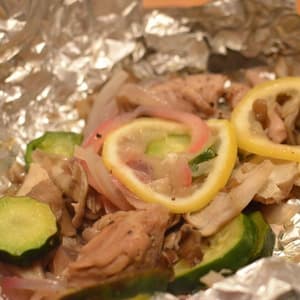 鶏肉ときのこのホイル焼き