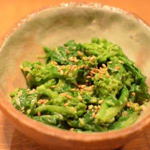 菜の花のごぼう味噌マヨ和え