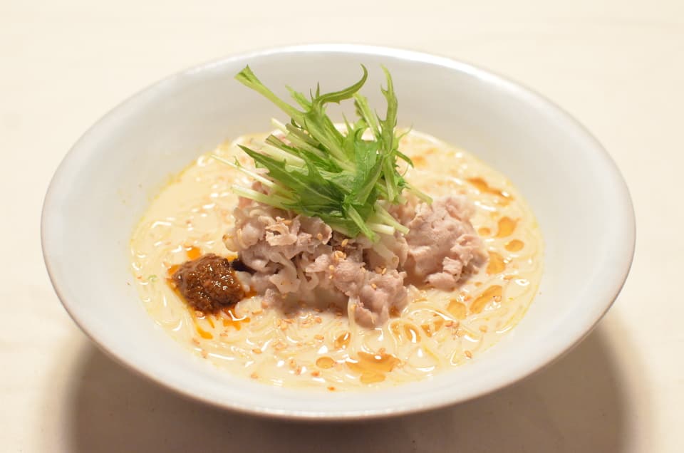 ぴりっと豆乳冷やしそうめん