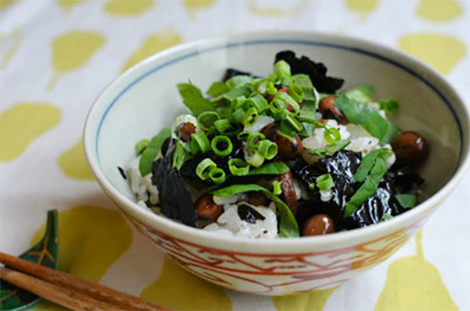 あらめ大豆の混ぜご飯
