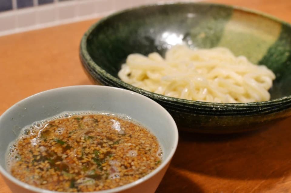焦がしねぎのゴマつゆ つけうどん