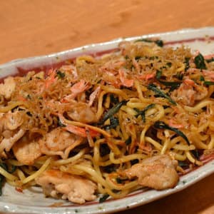 ちりめん山椒と桜エビの塩焼きそば