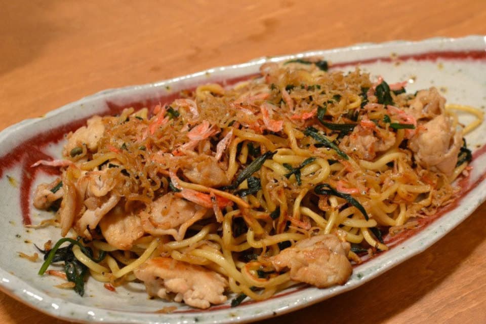 ちりめん山椒と桜エビの塩焼きそば