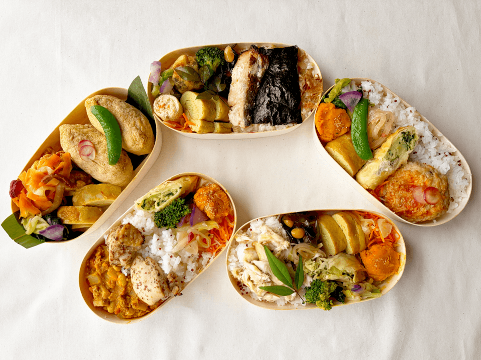 春のお弁当5種（冷凍）【無農薬米、無添加、野菜は有機または特別栽培】（夏仕様にてお届けする場合がございます）
