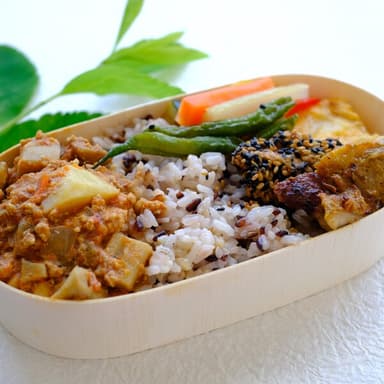 夏のお弁当のご紹介＜夏野菜ときのこの発酵カレー弁当＞