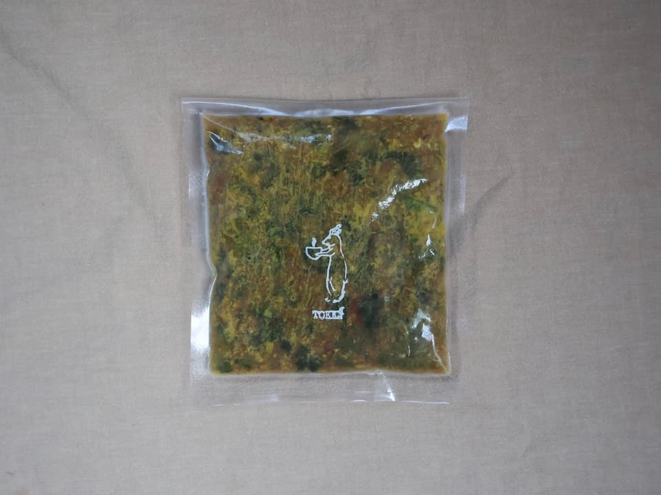 春苦味、菜花のポークキーマカレー