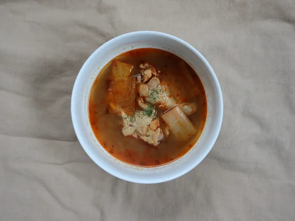 〈自家栽培〉ローストねぎとチキンのスープカレー