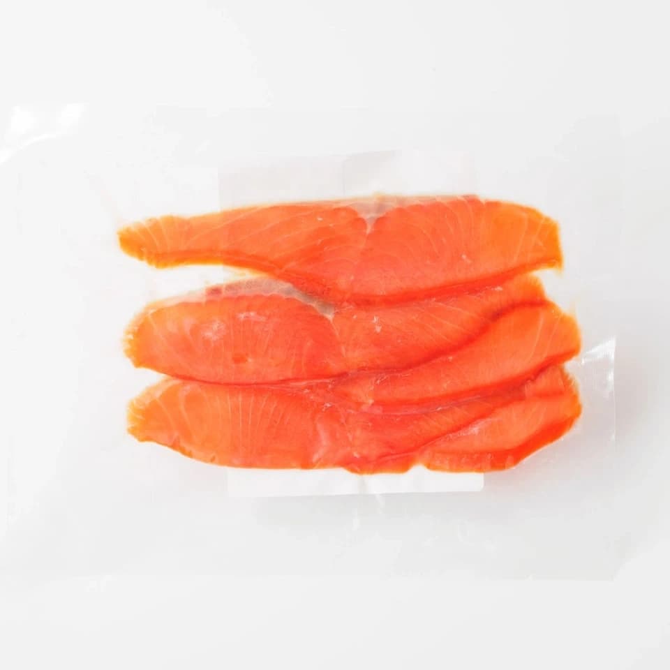 化学調味料無添加 ＜天然紅鮭スモークサーモン＞40g スライス