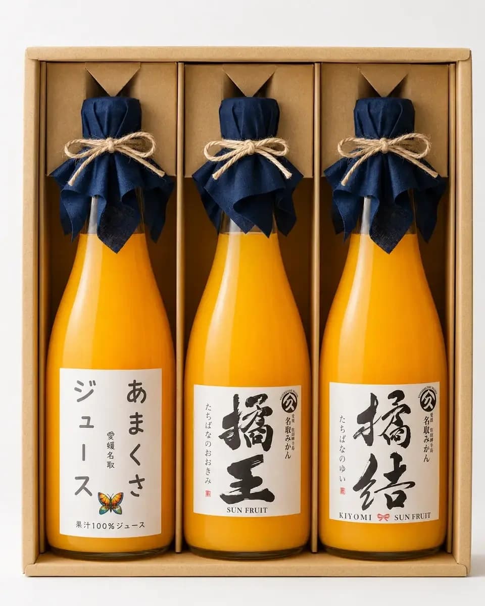 ユウギボウシ愛媛人気の100％ストレートジュース２種類or３種類セット！無添加！愛媛県産・農薬・肥料不使用栽培