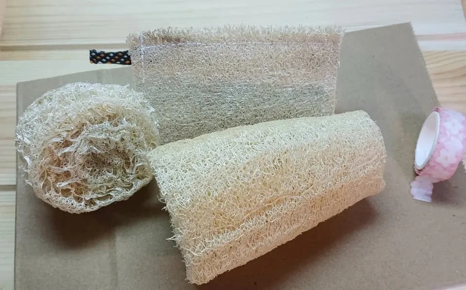 手作り＜有機へちまキッチン用たわし＞3点セット