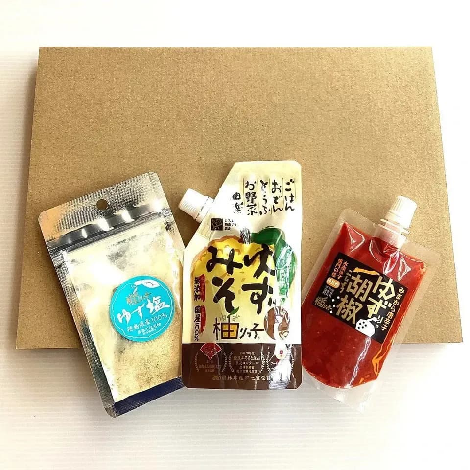 化学調味料無添加＜ゆず味噌・ゆず胡椒・ゆず塩のセット＞徳島県産柚子使用