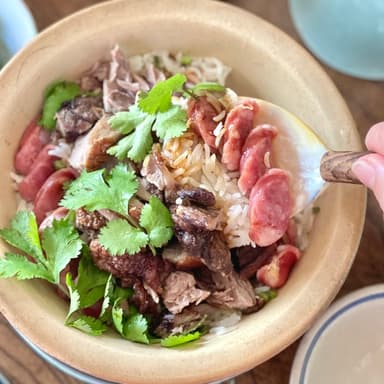 ㋳港式鴨腿煲仔飯(香港鴨肉土鍋ごはん)
