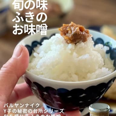 ごはんに合います。〝旬の味 ふきのお味噌〟