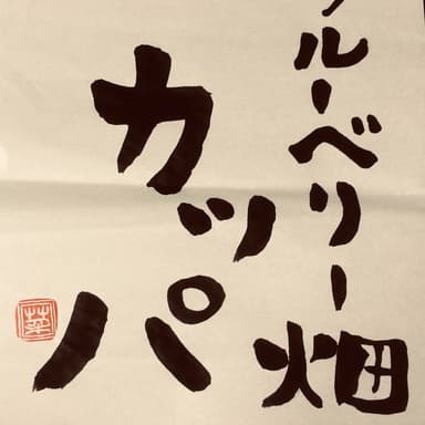 ブルーベリー畑のカッパ