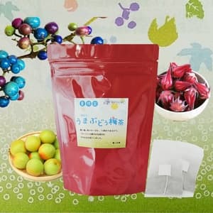 赤いお茶で夏バテスッキリ!うまぶどう梅茶☆手軽なお湯出しタイプ
