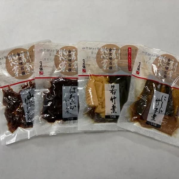 にしん竹の子煮+若竹煮+ほたるいかいしる煮+山椒ちりめん