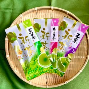 新茶三点飲み比べセット 農薬不使用栽培茶 京都 荒茶