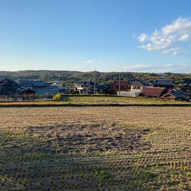 田んぼは平らに