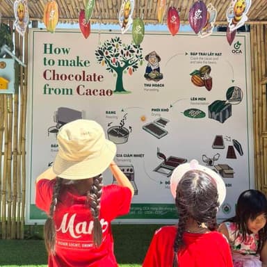 子供たちが訪れたカカオ農園で、笑顔あふれるチョコレート体験